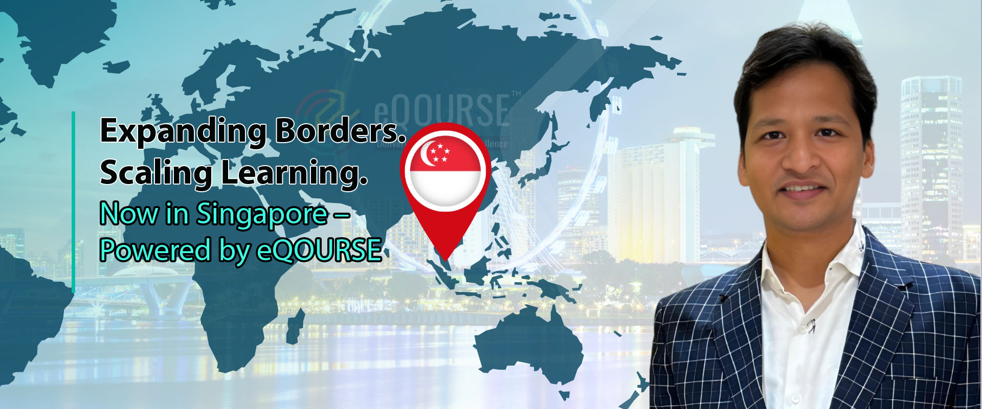 eQOURSE home page showcasing diverse eLearning solutions and services for academic and corporate needs.